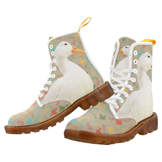 Duck White Boots For Women - TeeAmazing