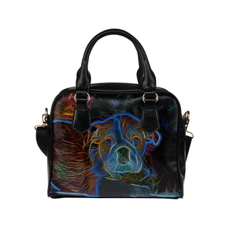 English Bulldog Glow Design 3 Shoulder Handbag - TeeAmazing