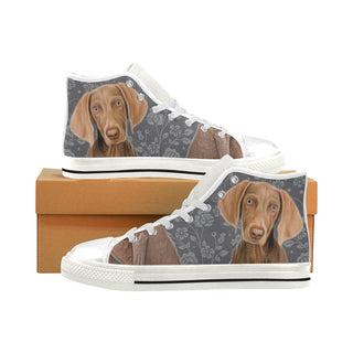 Weimaraner Lover White Men’s Classic High Top Canvas Shoes - TeeAmazing