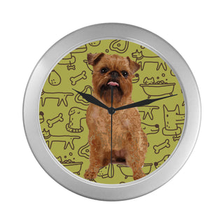 Brussels Griffon Silver Color Wall Clock - TeeAmazing