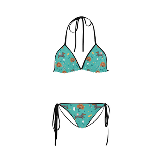 Dachshund Flower Custom Bikini Swimsuit - TeeAmazing