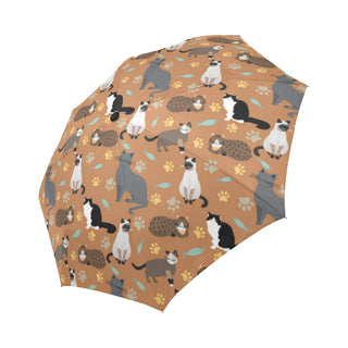 Cat Pattern Auto-Foldable Umbrella - TeeAmazing