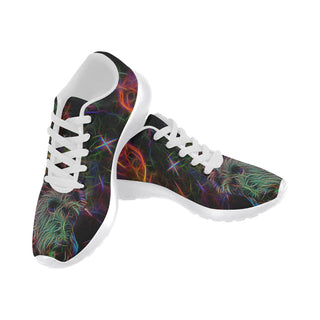 Scottish Terrier Glow Design 1 White Sneakers for Women - TeeAmazing