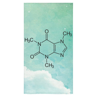 Caffeine Molecule Bath Towel 30"x56" - TeeAmazing