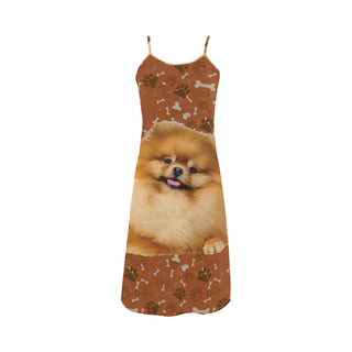 Pomeranian Dog Alcestis Slip Dress - TeeAmazing