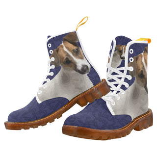 Tenterfield Terrier Dog White Boots For Women - TeeAmazing