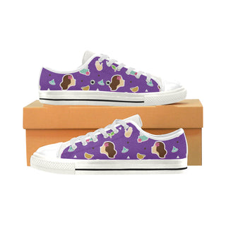 Chemist Pattern White Low Top Canvas Shoes for Kid - TeeAmazing