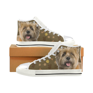 Cairn Terrier Dog White Women's Classic High Top Canvas Shoes - TeeAmazing