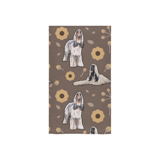 Afghan Hound Flower Custom Towel 16"x28" - TeeAmazing