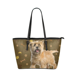 Cairn Terrier Dog Leather Tote Bag/Small - TeeAmazing