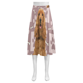 American Cocker Spaniel Mnemosyne Women's Crepe Skirt (Model D16) - TeeAmazing