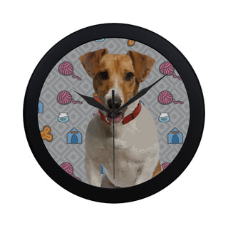 Jack Russell Terrier Black Circular Plastic Wall clock - TeeAmazing