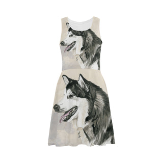 Alaskan Malamute Water Colour Atalanta Sundress - TeeAmazing