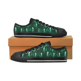 Sailor Neptune Black Men's Classic Canvas Shoes/Large Size - TeeAmazing