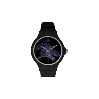 Greyhound Glow Design 2 Unisex Round Plastic Watch - TeeAmazing