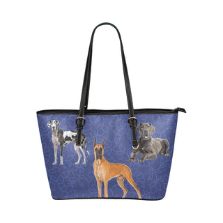 Great Dane Lover Leather Tote Bag/Small - TeeAmazing