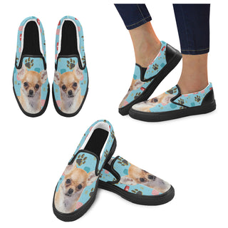 Chihuahua Black Women's Slip-on Canvas Shoes - TeeAmazing