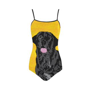 Black Labrador Strap Swimsuit - TeeAmazing