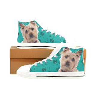Cairn terrier White Men’s Classic High Top Canvas Shoes /Large Size - TeeAmazing