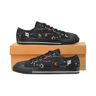 Math Black Low Top Canvas Shoes for Kid - TeeAmazing