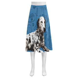 Dalmatian Dog Mnemosyne Women's Crepe Skirt (Model D16) - TeeAmazing