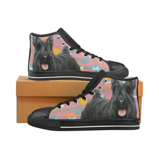 Cute Scottish Terrier Black Men’s Classic High Top Canvas Shoes - TeeAmazing