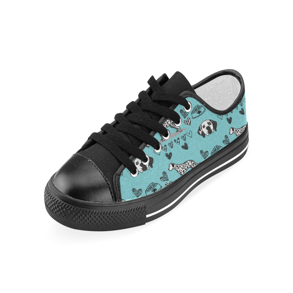 Dalmatian Pattern Black Men's Classic Canvas Shoes - TeeAmazing