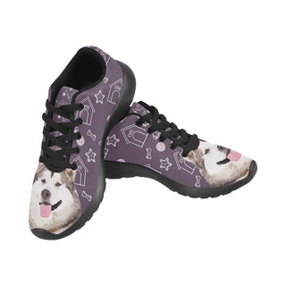 Alaskan Malamute Black Sneakers Size 13-15 for Men - TeeAmazing