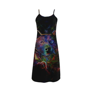 Australian Cattle Dog Glow Design 1 Alcestis Slip Dress - TeeAmazing