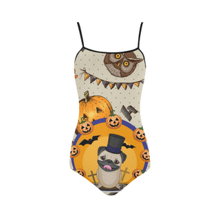 Pug Halloween Strap Swimsuit - TeeAmazing