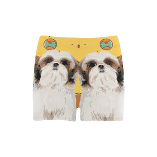 Shih Tzu Dog Briseis Skinny Shorts (Model L04) - TeeAmazing
