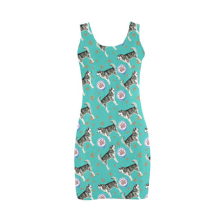 Alaskan Malamute Water Colour Pattern No.1 Medea Vest Dress - TeeAmazing