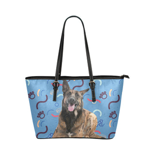 Belgian Malinois Leather Tote Bag/Small - TeeAmazing