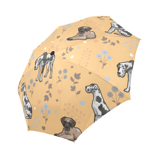 Great Dane Flower Auto-Foldable Umbrella - TeeAmazing