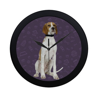 English Pointer Dog Black Circular Plastic Wall clock - TeeAmazing