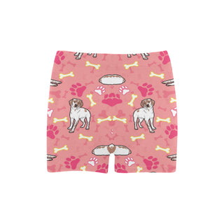 Brittany Spaniel Pattern Briseis Skinny Shorts - TeeAmazing