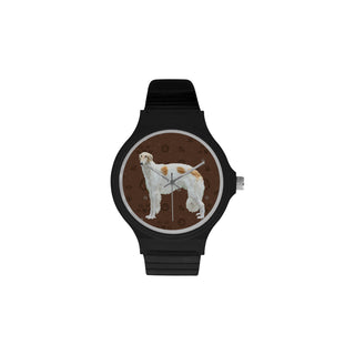 Borzoi Dog Unisex Round Plastic Watch - TeeAmazing
