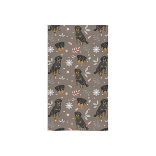 Rottweiler Flower Custom Towel 16"x28" - TeeAmazing