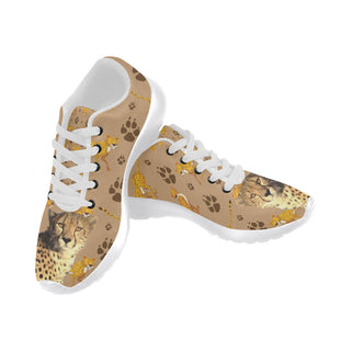 Cheetah White Sneakers for Women - TeeAmazing