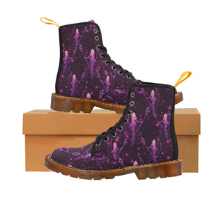 Sailor Saturn Black Boots For Women - TeeAmazing