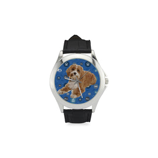 Cavapoo Dog Women's Classic Leather Strap Watch - TeeAmazing