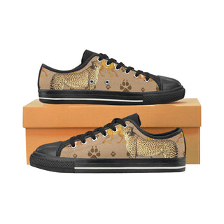 Cheetah Black Women's Classic Canvas Shoes - TeeAmazing