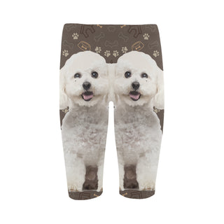 Bichon Frise Dog Hestia Cropped Leggings (Model L03) - TeeAmazing