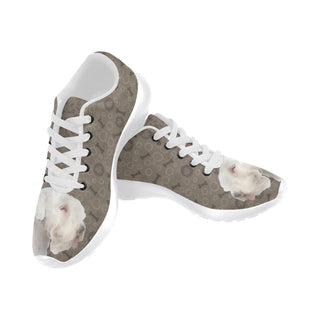 Sealyham Terrier Dog White Sneakers Size 13-15 for Men - TeeAmazing