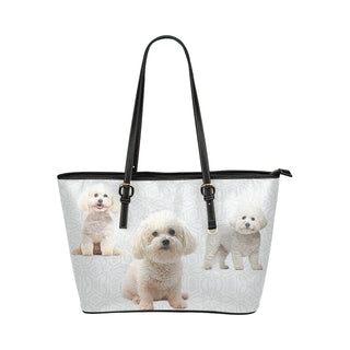 Bichon Frise Lover Leather Tote Bag/Small - TeeAmazing