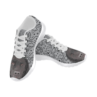Curly Coated Retriever White Sneakers for Women - TeeAmazing