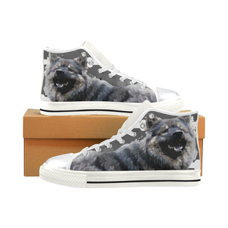 Eurasier White High Top Canvas Shoes for Kid - TeeAmazing