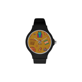 Basketball Pattern Unisex Round Plastic Watch - TeeAmazing