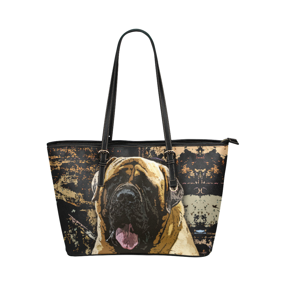 English Mastiff Leather Tote Bags - English Mastiff Bags - TeeAmazing