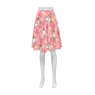 Brittany Spaniel Pattern Athena Women's Short Skirt - TeeAmazing